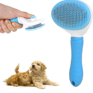 self cleaning slicker brushes for dogs, cats pet grooming brush tool,gently removes loose undercoat pet,grooming soft silicone brush for short and long haired for white, shedding long and short hair