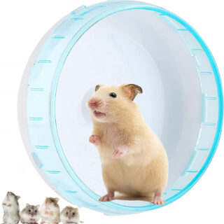 Sage Square Super-Silent Hamster Exercise Wheels - Quiet Spinner Hamster Running Wheels with Adjustable Stand for Hamsters Gerbils Mice Or Other Small Animals