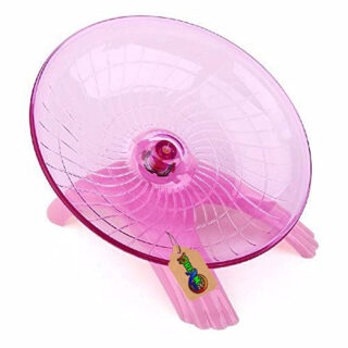 Jumbo Silent Running Cum Jogging Cum Exercise Wheel for Hamster, Dwarf, Gerbil, Mice and Mouse (18cm, Pink)