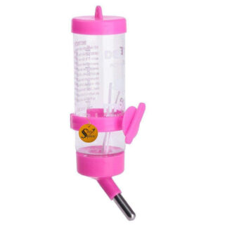 Sage Square 125 ml Leak Proof Water Bottle for Hamster/Gerbil/Mice/Guinea Pig/Ferret/Rabbit (Pink)