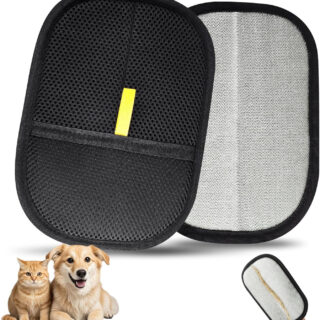 CUBIZ Pet Hair Removal Glove for Cats & Dogs, 2025 Newly Upgraded Five-Finger Electrostatic Pet Hair Gloves, Reusable Pet Hair Remover Tool for Clothing, Couch, Carpet, Cat Grooming Gloves-1 PCS