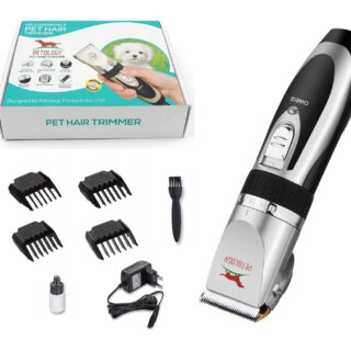 PETOLOGY Unisex Pet Hair Trimmer Dogs & Cats Grooming Machine Wireless Rechargeable (Silver Trimmer)